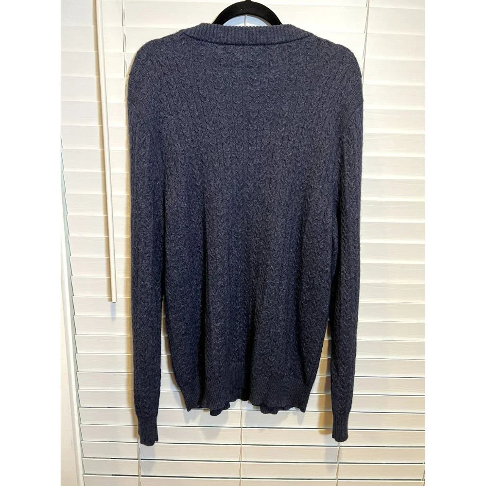 Criquet Alpaca Wool Blend Men's‎ Cable Knit Sweater - Size L